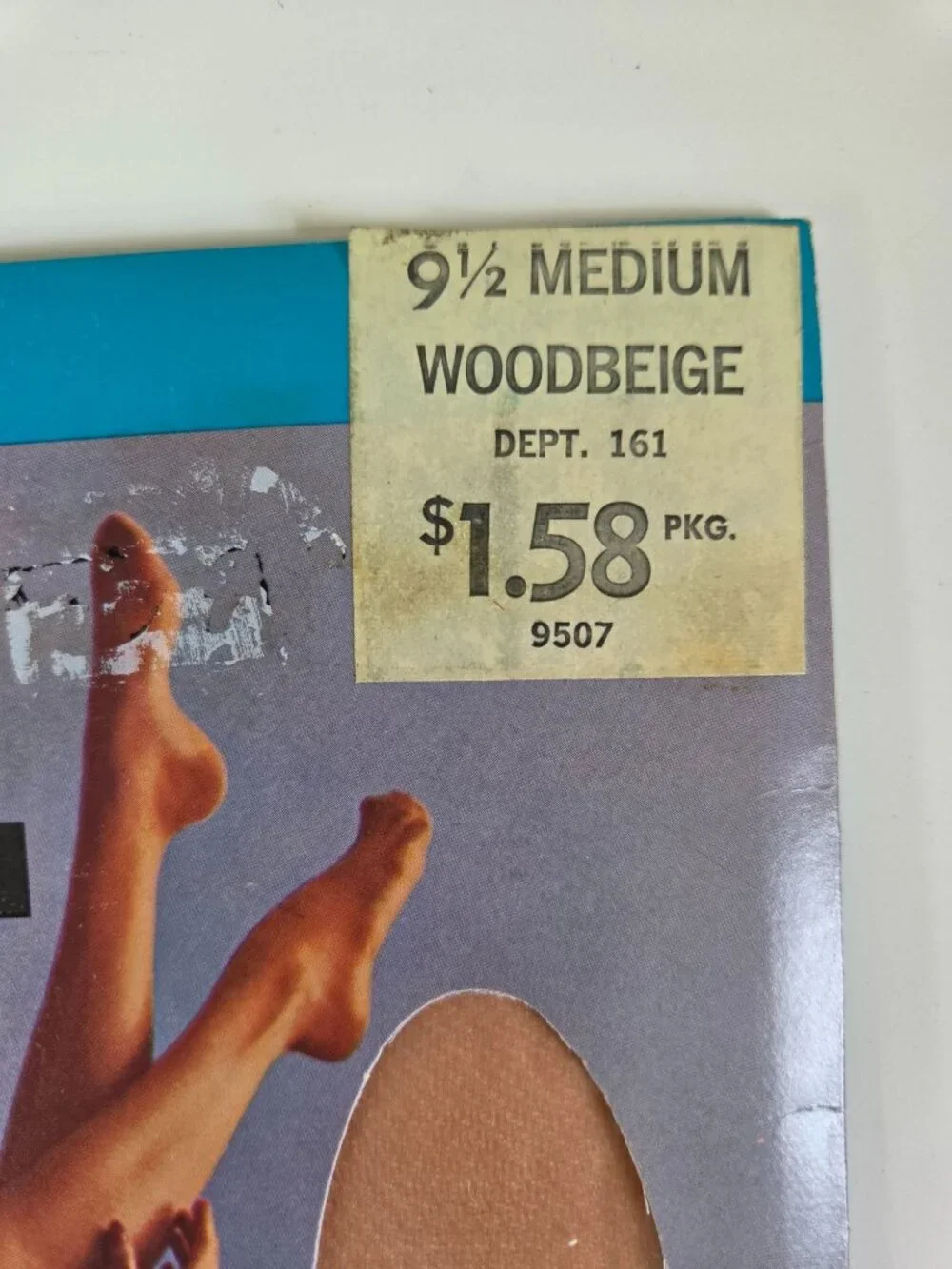 Vtg Michele Seamless Mesh 100% Nylon Stockings 9 1/2 Medium Wood Beige 2 Pairs